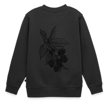 himbeere rasperry obst veggie gemuese fruits2 - Kinder Premium Organic Sweatshirt - Schwarz - Hinten - AI Model Kid Female (0cm)