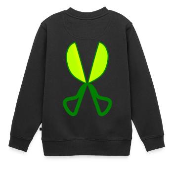 hairdresser barber barbier friseur coiffeur bart b - Kinder Premium Organic Sweatshirt - Schwarz - Hinten - AI Model Kid Female (0cm)