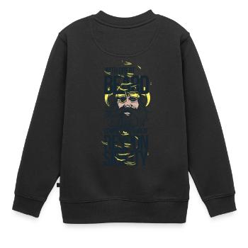 Mit dem Bart kommt die Verantwortung - Kinder Premium Organic Sweatshirt - Schwarz - Hinten - AI Model Kid Female (0cm)