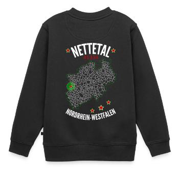 Standort Nettetal - Kinder Premium Organic Sweatshirt - Schwarz - Hinten - AI Model Kid Female (0cm)