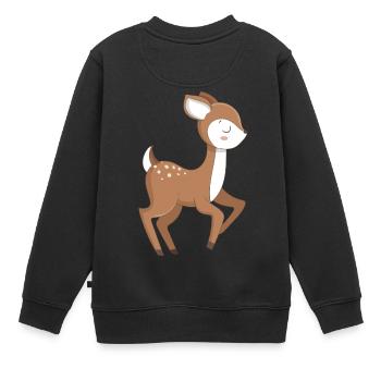 Reh Rehkitz - Kinder Premium Organic Sweatshirt - Schwarz - Hinten - AI Model Kid Female (0cm)