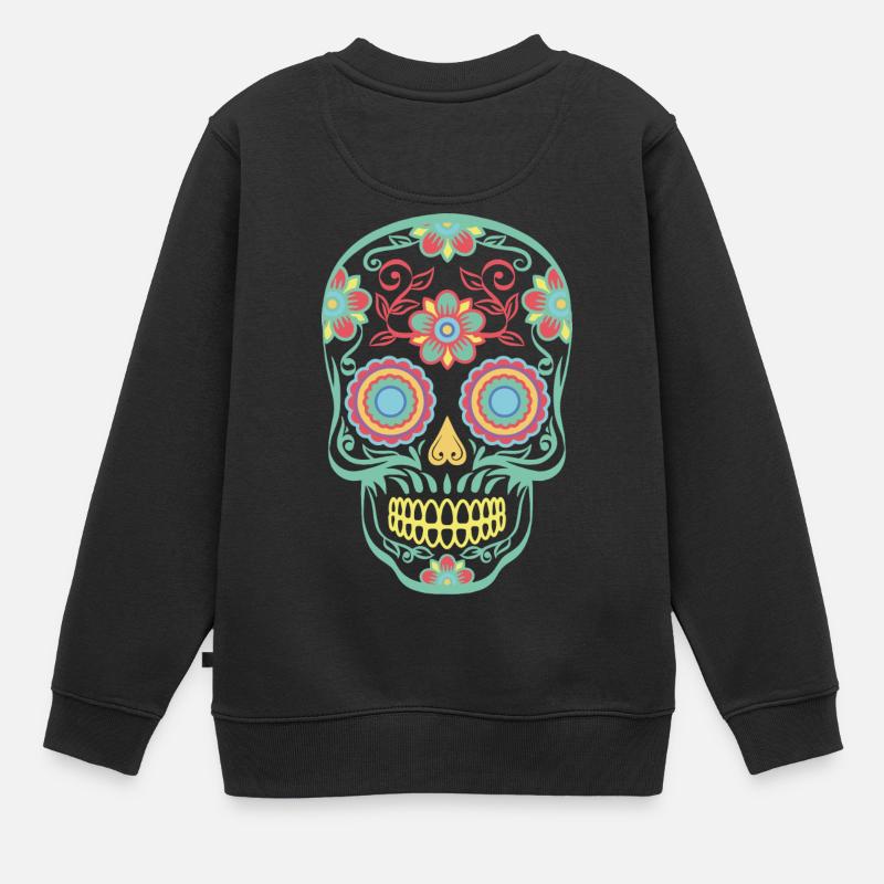 Crâne-Mexique - Sweat Premium enfant bio - noir