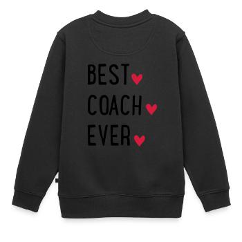 Entraîneur - Sweat Premium enfant bio - noir - Dos - AI Model Kid Female (0cm)