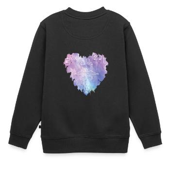Bunte Herzkrankenschwester ER RN LPN Medizinische Pflege Gif - Kinder Premium Organic Sweatshirt - Schwarz - Hinten - AI Model Kid Female (0cm)