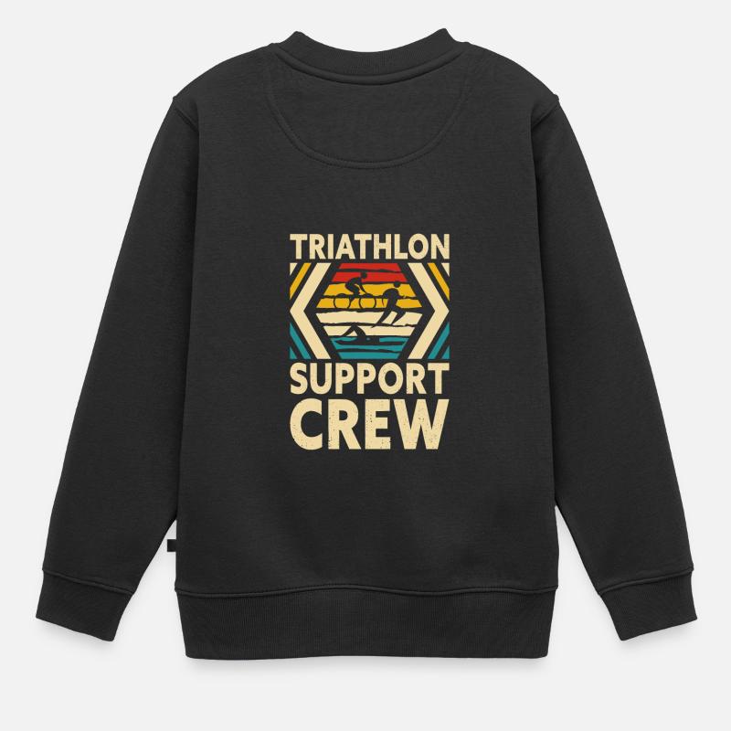 Équipe de soutien au triathlon - Sweat Premium enfant bio - noir
