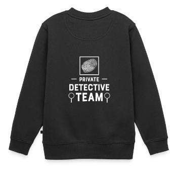 Équipe de détectives privés Enquêteur espion - Sweat Premium enfant bio - noir - Dos - AI Model Kid Female (0cm)