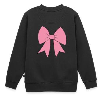 schleife - Kinder Premium Organic Sweatshirt - Schwarz - Hinten - AI Model Kid Female (0cm)