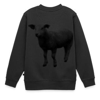 agneau - Sweat Premium enfant bio - noir - Dos - AI Model Kid Female (0cm)