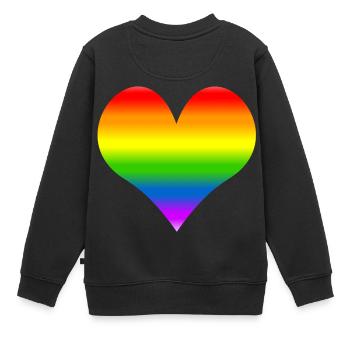 coeur arc - Sweat Premium enfant bio - noir - Dos - AI Model Kid Female (0cm)
