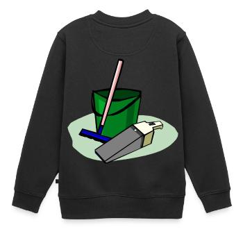 Nettoyage Nettoyage Nettoyage dame balai wischmop30 - Sweat Premium enfant bio - noir - Dos - AI Model Kid Female (0cm)