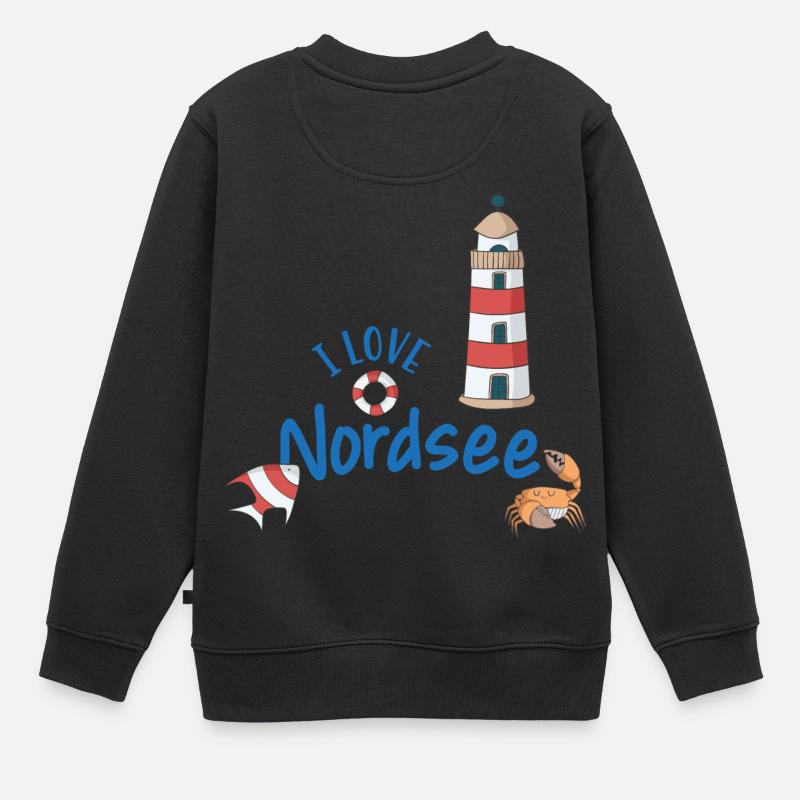 Nordsee - Kinder Premium Organic Sweatshirt - Schwarz