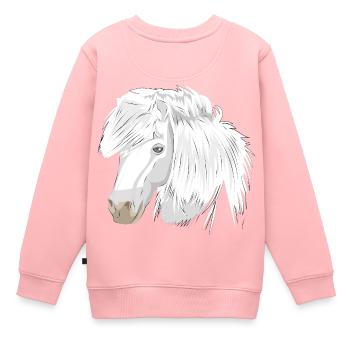 Poney Cheval Blanc Cheval Blanc - Sweat Premium enfant bio - rose - Dos - AI Model Kid Female (0cm)