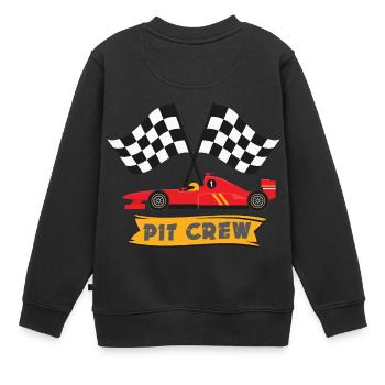 Pit Crew - Course automobile - Sweat Premium enfant bio - noir - Dos - AI Model Kid Female (0cm)