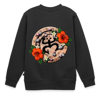 Porto Rico Coqui Taino Boricua Grenouille - Sweat Premium enfant bio - noir - Dos - AI Model Kid Female (0cm)