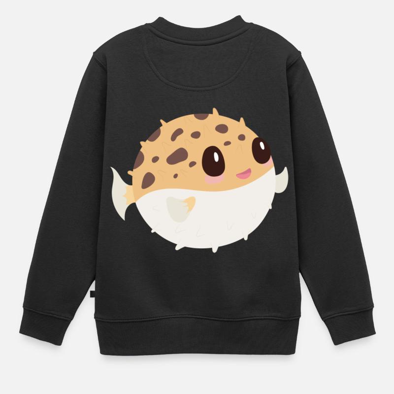 Kugelfisch - Kinder Premium Organic Sweatshirt - Schwarz