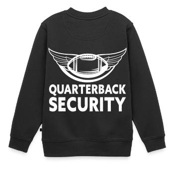 Quarterback Security Offensive Line Lineman - Kinder Premium Organic Sweatshirt - Schwarz - Hinten - AI Model Kid Female (0cm)