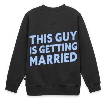 This Guy Is Getting Married Engagement Bachelor - Kinder Premium Organic Sweatshirt - Schwarz - Hinten - AI Model Kid Female (0cm)