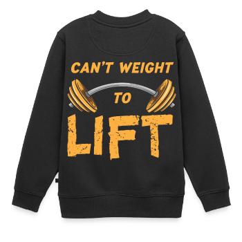 Impossible de soulever des poids pour soulever de l’haltérophilie amusante - Sweat Premium enfant bio - noir - Dos - AI Model Kid Female (0cm)