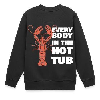 Everybody In The Hot Tub Funny Crawfish Crayfish - Kinder Premium Organic Sweatshirt - Schwarz - Hinten - AI Model Kid Female (0cm)