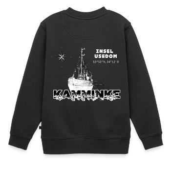 Port Kaminke - Sweat Premium enfant bio - noir - Dos - AI Model Kid Female (0cm)
