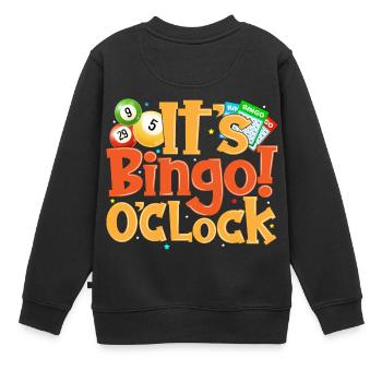 It's Bingo O Clock Bingo Caller Funny Bingo Player - Kinder Premium Organic Sweatshirt - Schwarz - Hinten - AI Model Kid Female (0cm)