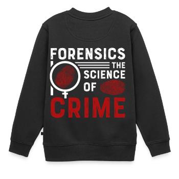 Enquêteur en sciences judiciaires - Sweat Premium enfant bio - noir - Dos - AI Model Kid Female (0cm)