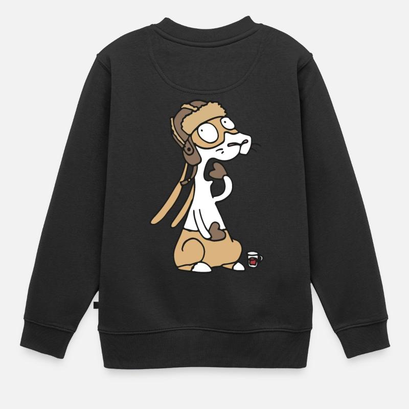 Kanin no 1 äter pepparkaka - Sweat Premium enfant bio - noir