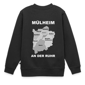 Mülheim an der Ruhr - Sweat Premium enfant bio - noir - Dos - AI Model Kid Female (0cm)