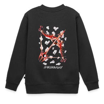 Negativer Schütze - Kinder Premium Organic Sweatshirt - Schwarz - Hinten - AI Model Kid Female (0cm)