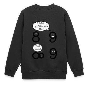 Mathematik Witz - Kinder Premium Organic Sweatshirt - Schwarz - Hinten - AI Model Kid Female (0cm)