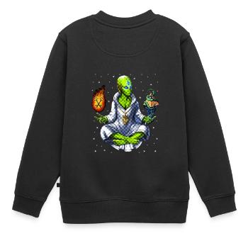 Conspiration des Illuminati extraterrestres - Sweat Premium enfant bio - noir - Dos - AI Model Kid Female (0cm)