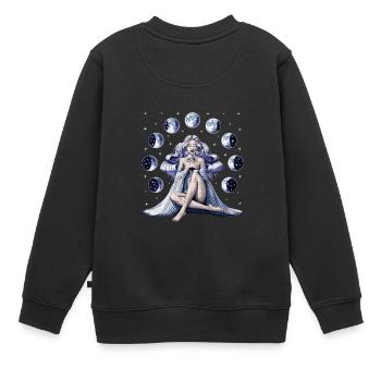Déesse de la Lune - Sweat Premium enfant bio - noir - Dos - AI Model Kid Female (0cm)