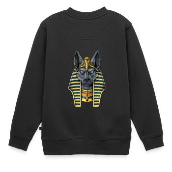 Dieu égyptien Anubis - Sweat Premium enfant bio - noir - Dos - AI Model Kid Female (0cm)