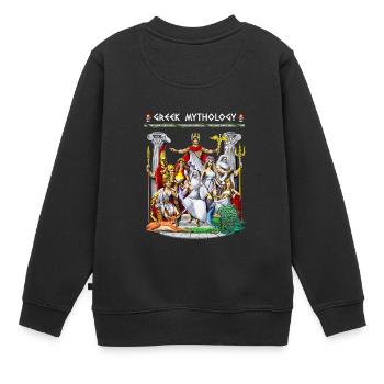 Greek Mythology Gods - Kids Premium Organic Sweatshirt - black - Back - AI Model Kid Female (0cm)