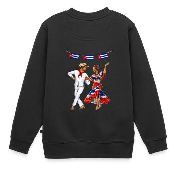 Traditioneller kubanischer Tanz - Kinder Premium Organic Sweatshirt - Schwarz - Hinten - AI Model Kid Female (0cm)