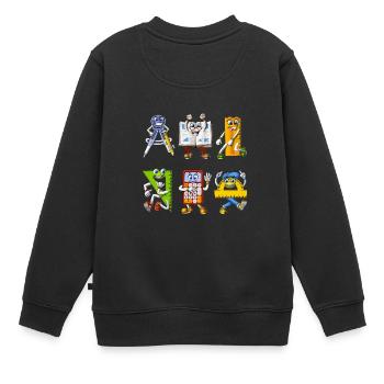 Mathematische Werkzeuge - Kinder Premium Organic Sweatshirt - Schwarz - Hinten - AI Model Kid Female (0cm)