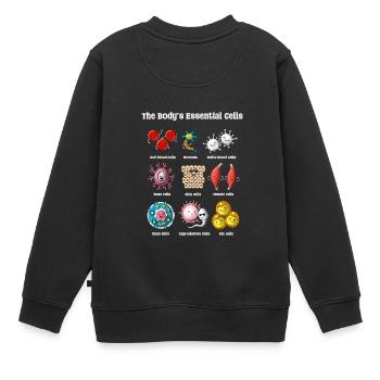 Biologie Zellen - Kinder Premium Organic Sweatshirt - Schwarz - Hinten - AI Model Kid Female (0cm)