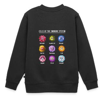 Biologie Zellen des Immunsystems - Kinder Premium Organic Sweatshirt - Schwarz - Hinten - AI Model Kid Female (0cm)
