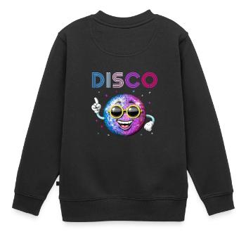 Spiegelkugel - Kinder Premium Organic Sweatshirt - Schwarz - Hinten - AI Model Kid Female (0cm)
