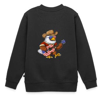 Pygargue à tête blanche d’Amérique - Sweat Premium enfant bio - noir - Dos - AI Model Kid Female (0cm)
