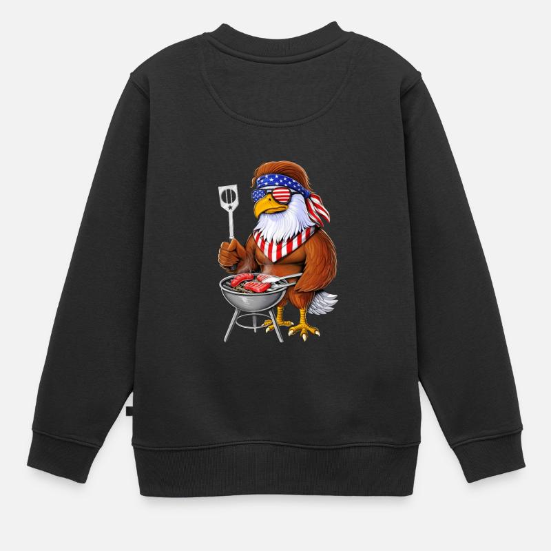 American Bald Eagle Barbecue - Sweat Premium enfant bio - noir