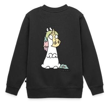 Unity No. 1 - Kids Premium Organic Sweatshirt - black - Back - AI Model Kid Female (0cm)