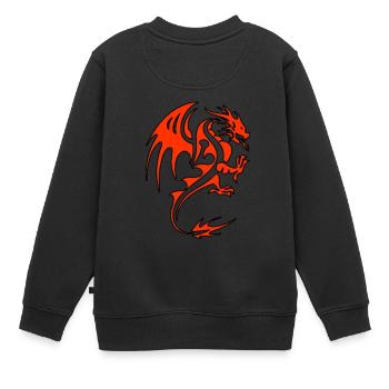 Dragon Rouge - Sweat Premium enfant bio - noir - Dos - AI Model Kid Female (0cm)