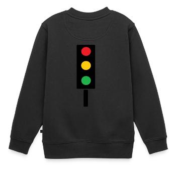 feux de circulation - Sweat Premium enfant bio - noir - Dos - AI Model Kid Female (0cm)