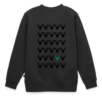 Soyez différent - costumes motif de Noël Hirsch - Sweat Premium enfant bio - noir - Dos - AI Model Kid Female (0cm)