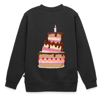 Leckere Comic Torte - Kinder Premium Organic Sweatshirt - Schwarz - Hinten - AI Model Kid Female (0cm)