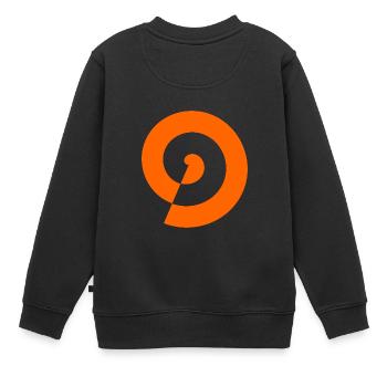 Spirale - Kinder Premium Organic Sweatshirt - Schwarz - Hinten - AI Model Kid Female (0cm)