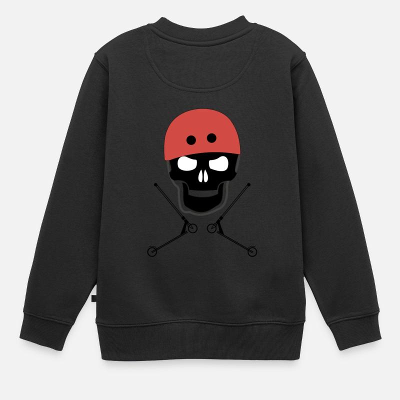 Crâne 2 - Sweat Premium enfant bio - noir