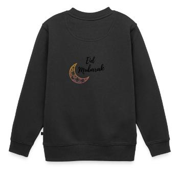 Eid Mubarak Sammlung - Kinder Premium Organic Sweatshirt - Schwarz - Hinten - AI Model Kid Female (0cm)