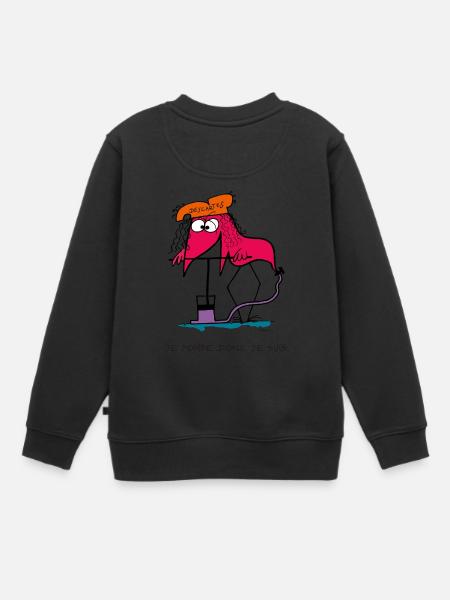 Je pompe donc je suis... - Sweat Premium enfant bio - noir